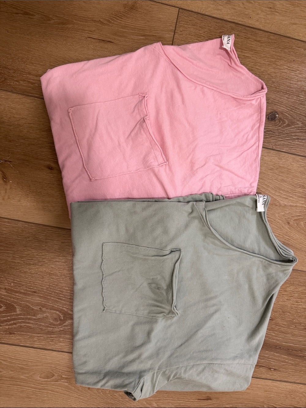 Zenana Outfitters Pink & Sage Layering Tees